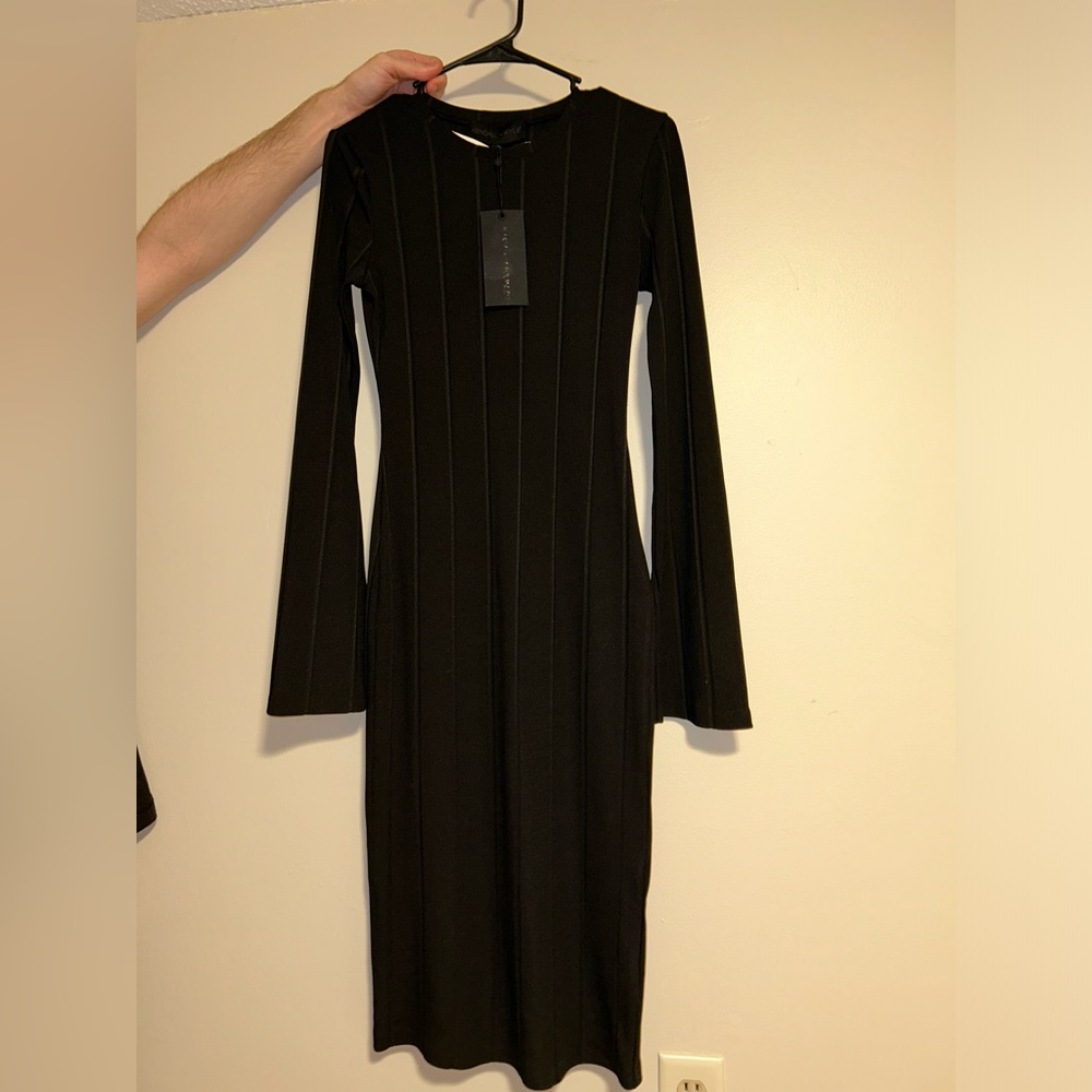 Kendall and Kylie black flared sleeve NWT dress